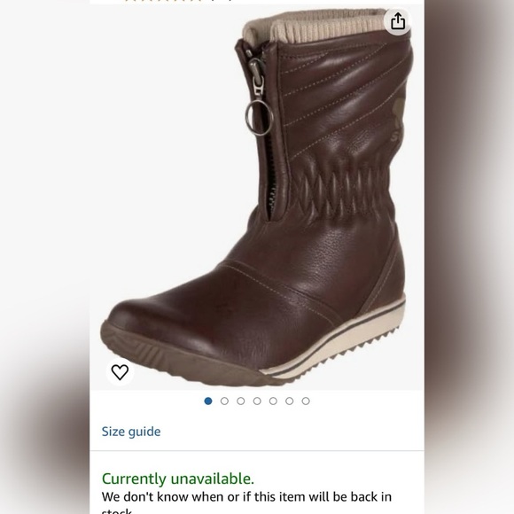 Sorel Firenzy Breve Leather Boots NEW Waterproof Size 7 - Picture 2 of 5